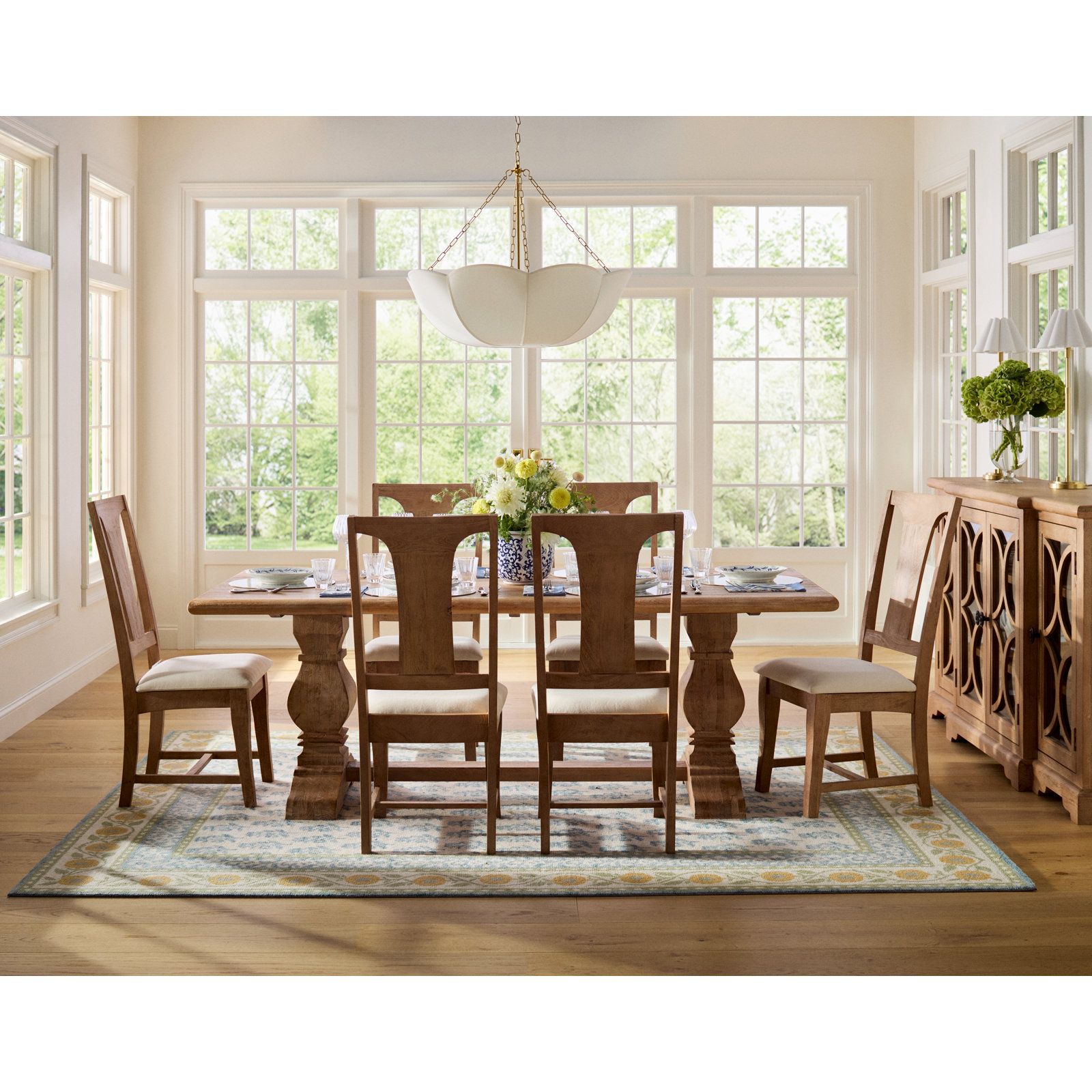 Stassi Chandelier, 26.875" H x 32" W x 32" D, Burnished Brass, 4 Lights