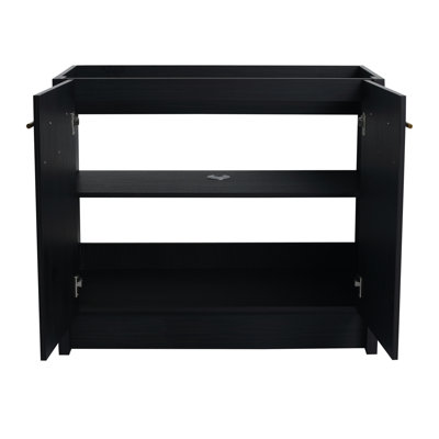 Freestanding Bathroom Vanity 36 Inch - Black Chestnut, Simple Yet Stylish For Chestnut Finish