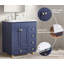 Ensemble de meuble-lavabo simple 30 po avec plateau en céramique-1995788948