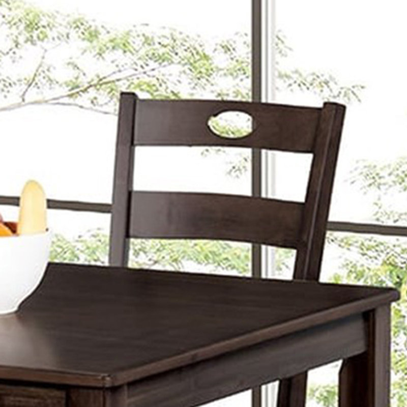 Miramare 4 - Person Four Leg Dining Set, Brown