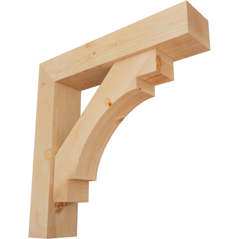Support Merced Block avec support décalé, 36 po x 36 po, Sapin Douglas de l 7 1/2 (lisse)