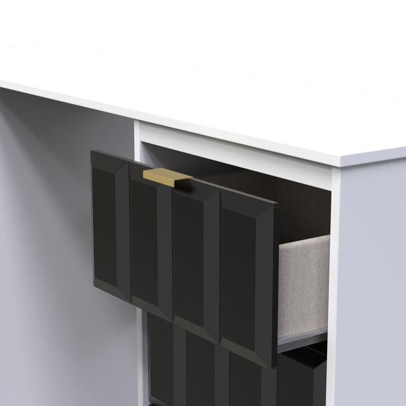 Besian Dressing Table, Deep Black/White