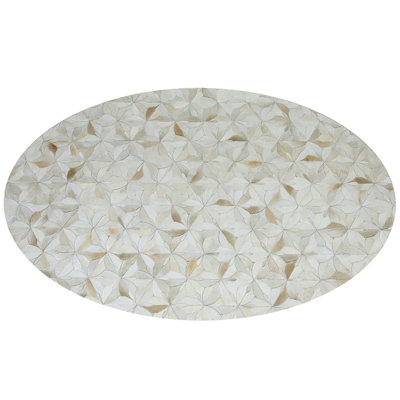 Art Hide Cowhide Area Rug in Cream