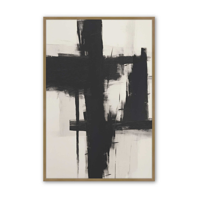 Contrast in Silence II, reproduction, Cadre doré brossé, H 37,25 po x l 25,25 po