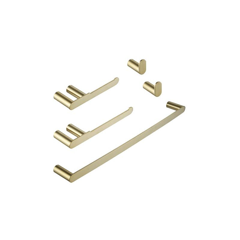 lver Brushed Gold 5 pieces Decorative Bathroom Hardware sets, Brushed Gold