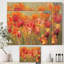 Floral tulipes rouges, peinture sur toile - tulipes rouges-55951804