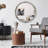Kyng Solid Wood Frame Round Wall Mirror with Hooks