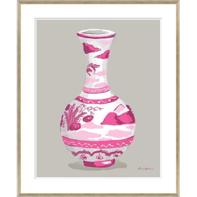 «Indienne in Pink» par Dana Gibson, peinture encadrée