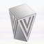 Table carrée triangulaire à miroir