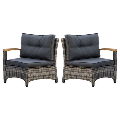 2-Person Single Chairs with Cushions
