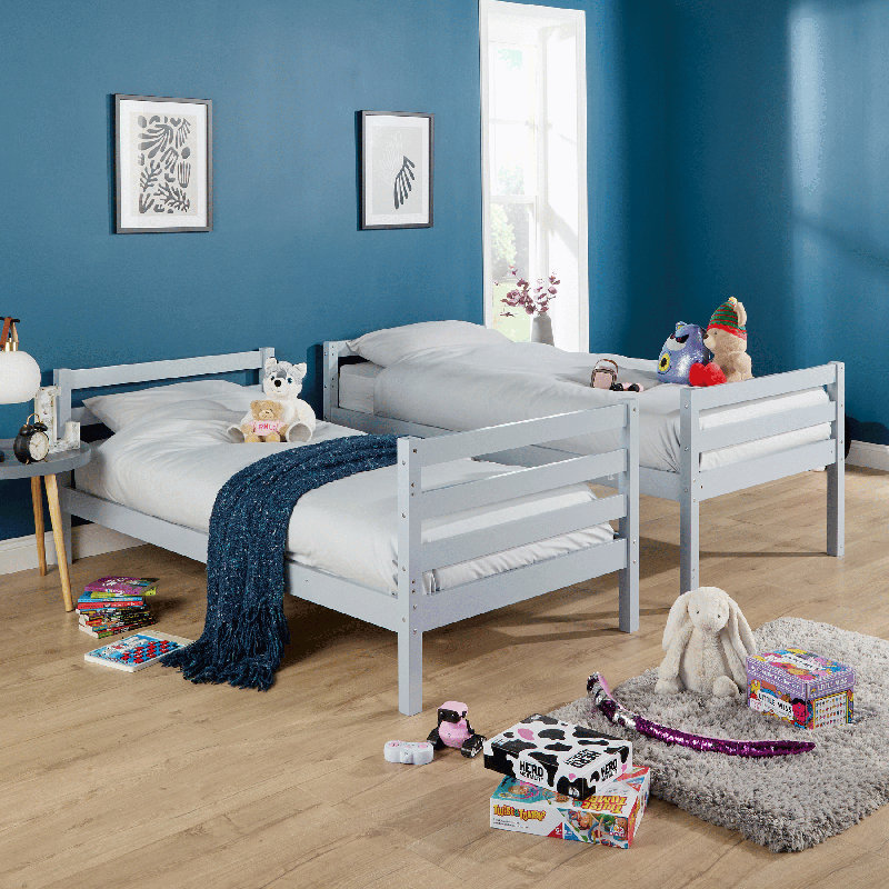 Lansford Single (3') Splitable Bunk Bed, Grey
