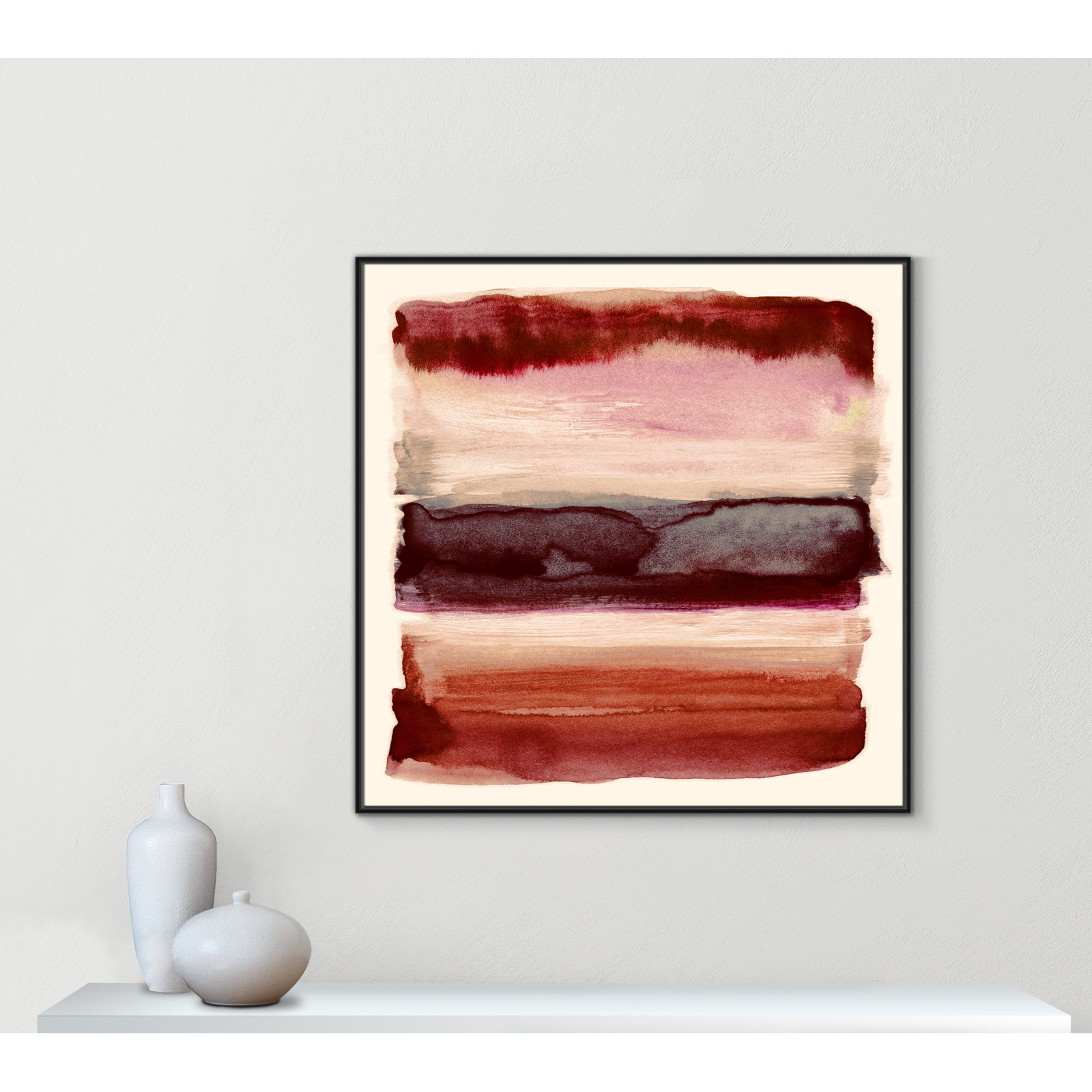 Burgundy Sky II Print by Nan, Black, 46.5" H x 46.5" W