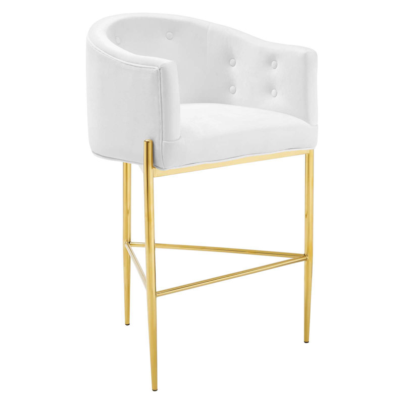 Tabouret de bar Svet, Blanc, Tabouret de bar (siège d'une hauteur de 29 po)