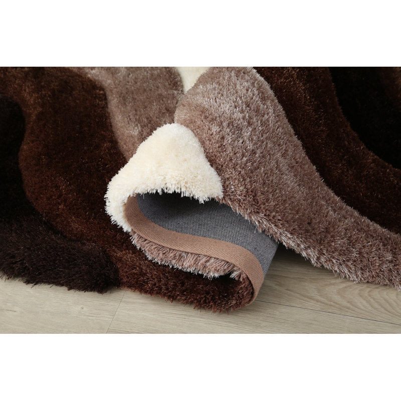 Tapis brun de la collection Garion, Rond 6 pi 9 po