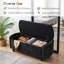 Banc de rangement capitonné 46,5 po Modern-1658481950