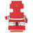 Ostrich The Backpack 3N1 Portable Chair Cooler Bag & Reclining Lounger, Red