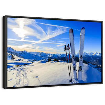 Impression sur toile Snowy Mountain Ski Trip