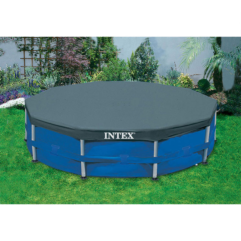 Intex 10ft x 30in Metal Frame Swimming Pool Set with Filter and Debris Cover