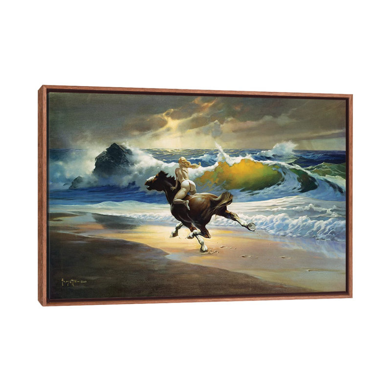 «Wild Ride» - Imprimé, H 26 po x l 40 po x 1,5 po, Cadre bois classique