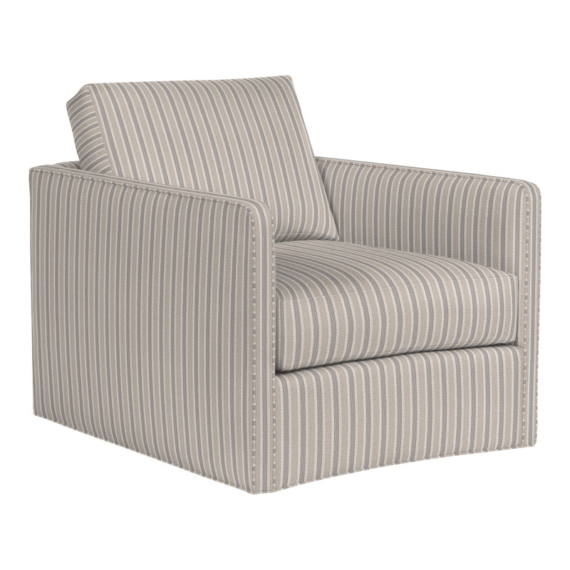 Chaise pivotante Wynne, Perigold Piccadilly rayé patiné