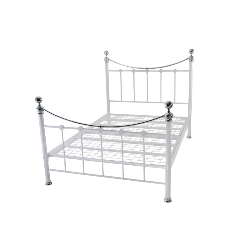 Cambridge Metal Storage Bed, Double (4'), White
