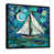 Toile avec cadre flottant noir