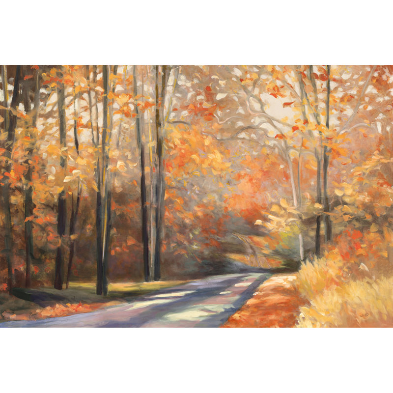 Country Road by Julia Purinton - Wrapped Canvas Painting, 20cm H x 30cm W