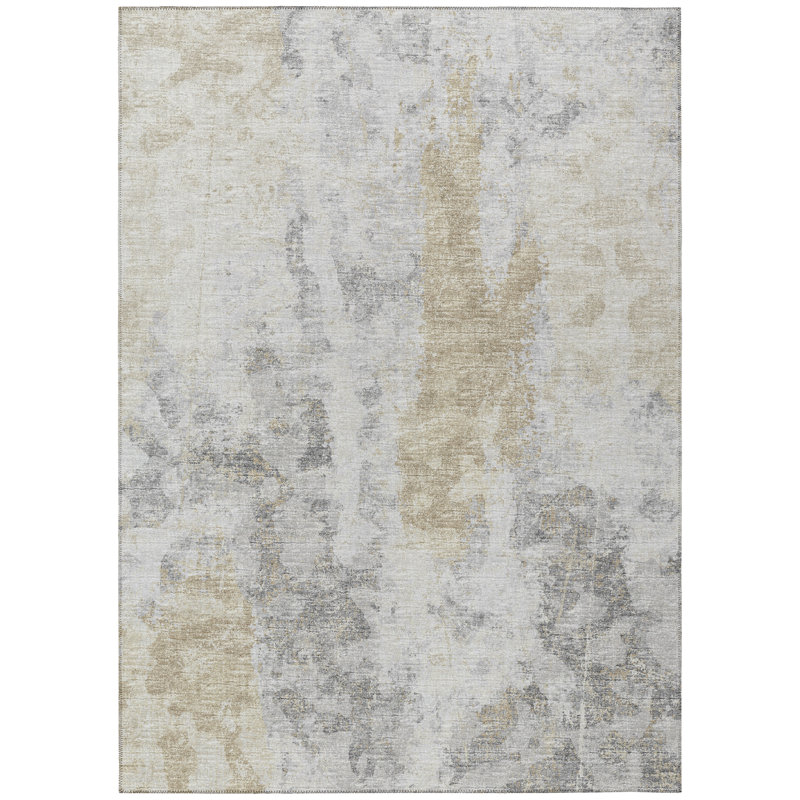 Alfirk Washable Abstract Indoor / Outdoor Rug, Rectangle 8' x 10'