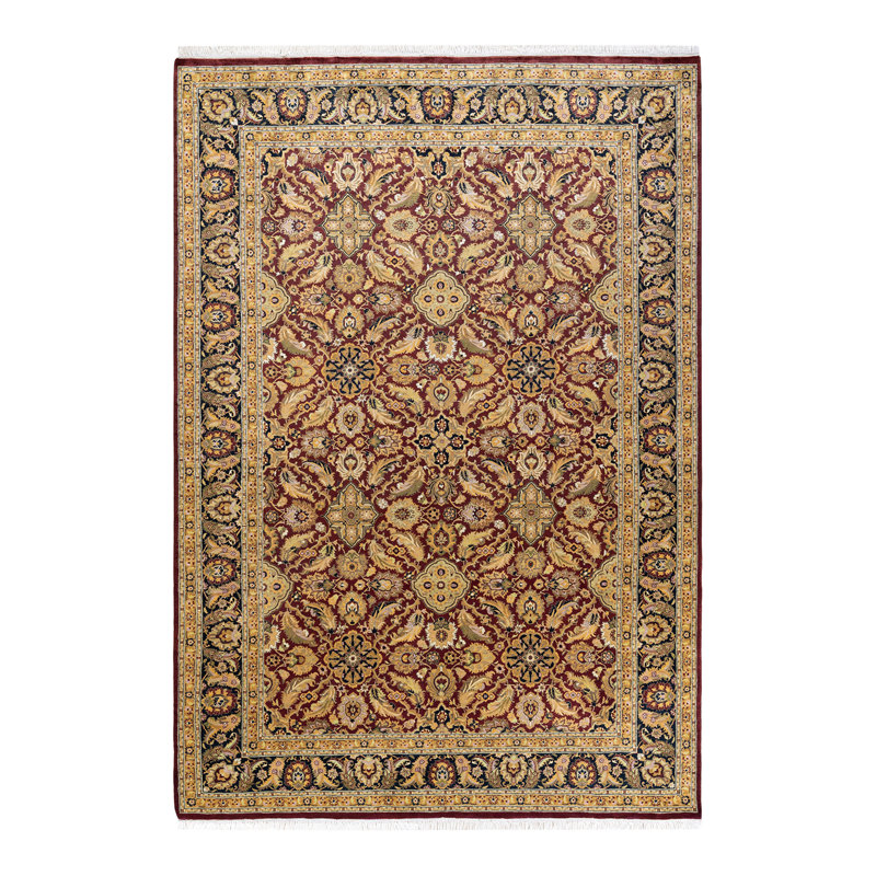 Hayner One-of-a-Kind Hand-Knotted New Age 7'1" Round Wool Area Rug in Brown/Beige