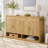 59.1" Multi-Functional Storage Buffet with Adjustable Shelf and Open Storage
