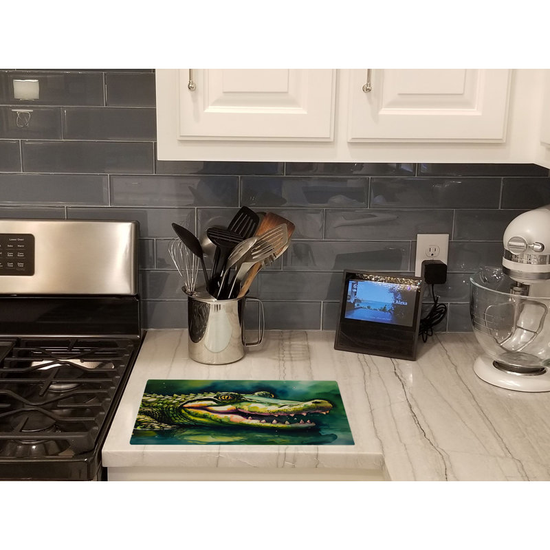 Alligator Glass Cutting Board Large
