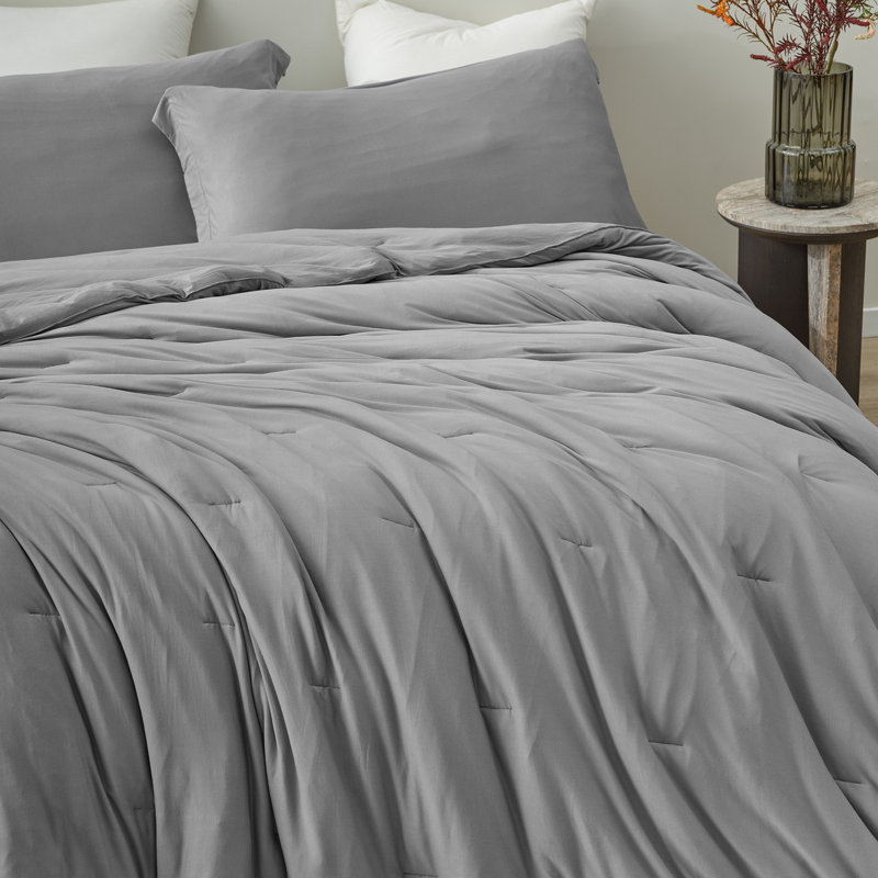 Chillin Panda - Coma Inducer® Oversized Queen Comforter Set - Cavern Gray, Gray, Queen Comforter + 2 Standard Shams 