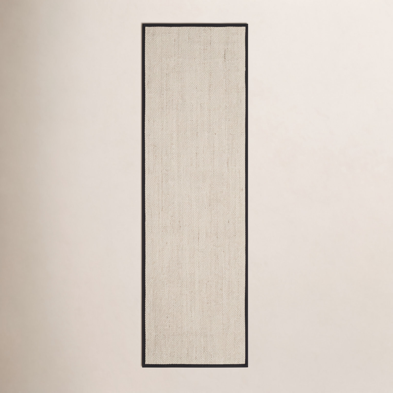 Torbin Marble Black Jute Rug, Runner 2'6" x 8'