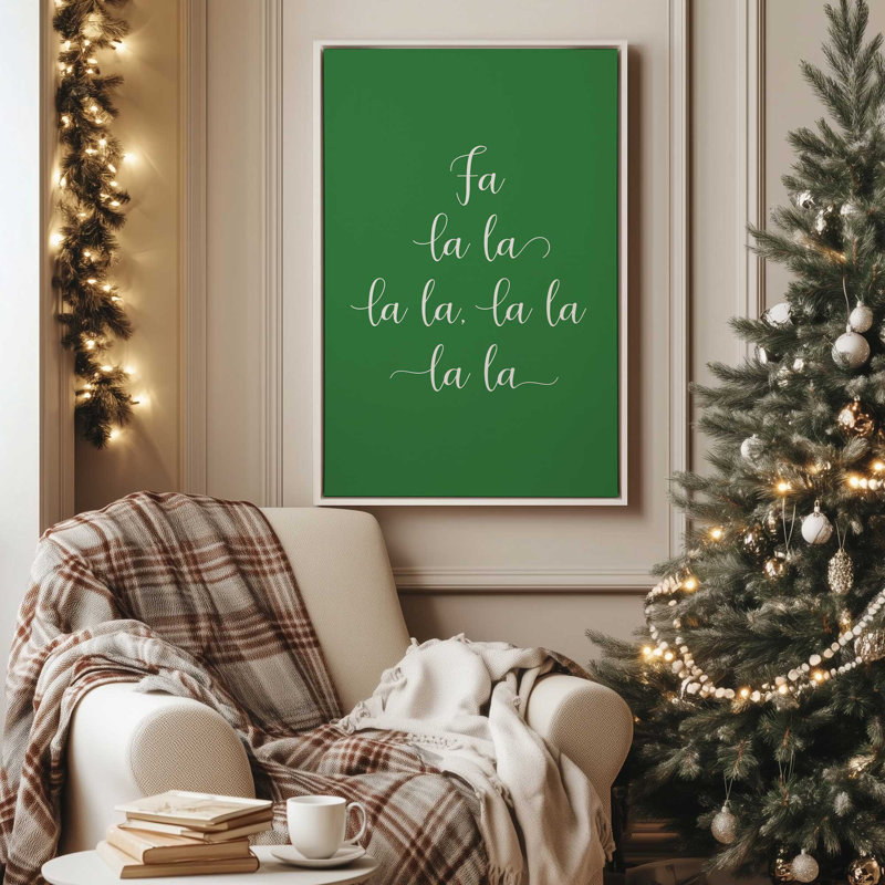 Fa La La Canvas Art Print, 18.75" H x 12.75" W, Satin Black