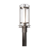 Banded Outdoor Post Light - Opal And Seeded Glass