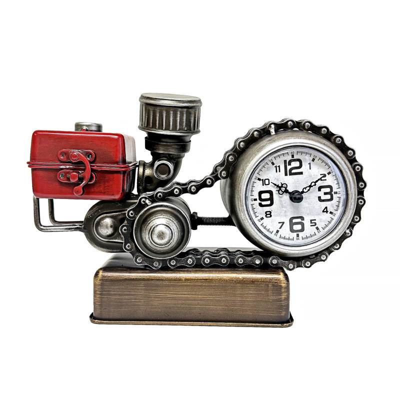 Horloge de table vintage avec moteur