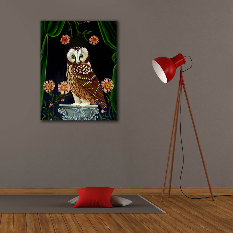 «Owl Guardian Print» par Catherine A Nolin, art mural sur toile, H 34 po x l 26 po x P 1,5 po