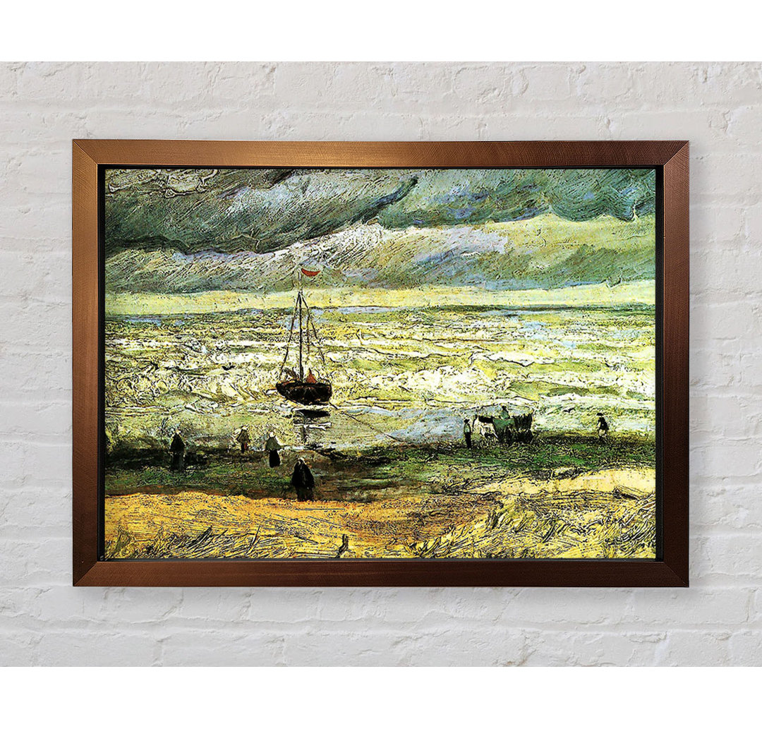 Scheveningen Beach In Stormy Weather von Vincent Van Gogh - Einzelne Bilderrahmen Kunstdrucke