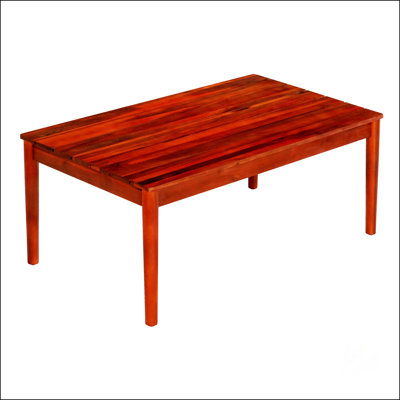 Bryan Acacia Wood Rustic Coffee Table, Durable And Stylish For Outdoor Spaces, Resistant To Wear And Tear.