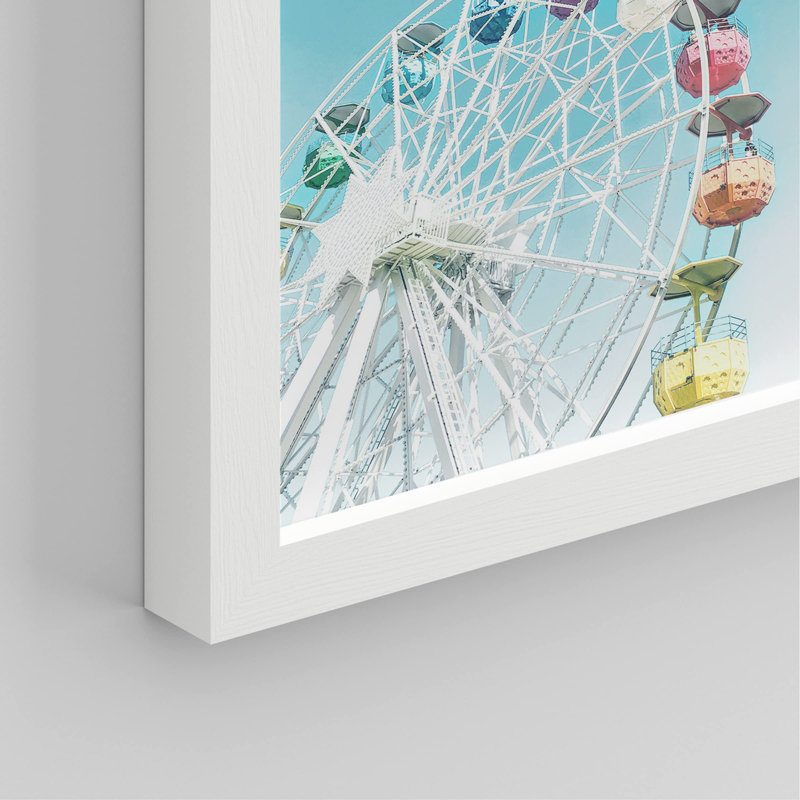 «Tropical Tree Ferris Wheel», impression sur papier 4 pièces, Blanc, H 10 po x l 8 po