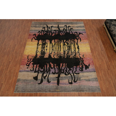 Tapis oriental à motif végétal 10 x 14