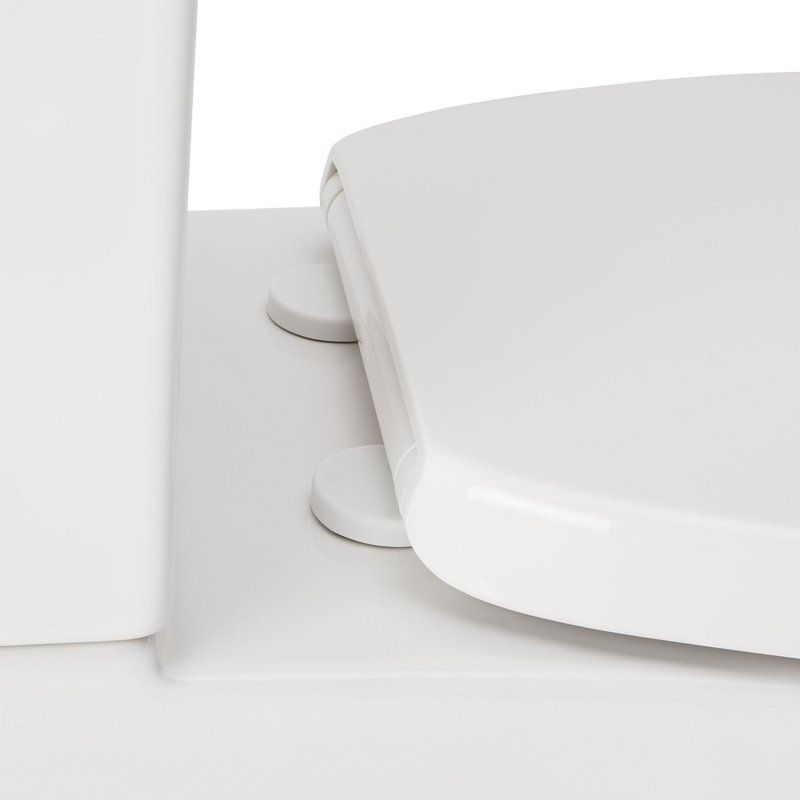 Lavrik Two-Piece Elongated Toilet with Reversible Tank - Standard Seat  - Brushed Gold Handle, Brushed Gold