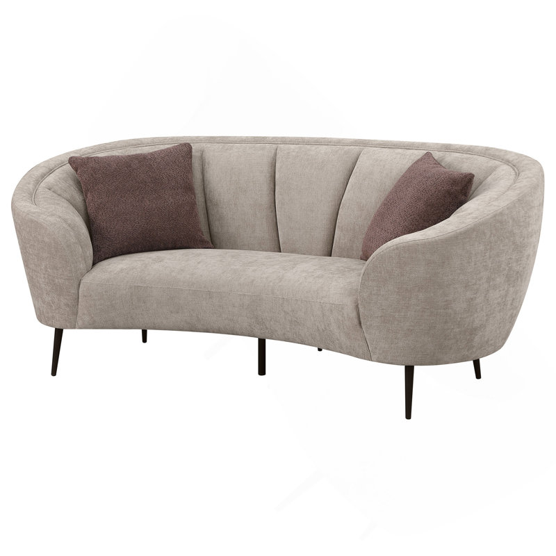 Causeuse beige rembourrée