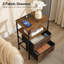 Side Table End Table with Built-In Outlets