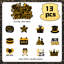Happy New Year Cake Topper, 13 pièces Happy New Year 2025 Cupcake Toppers