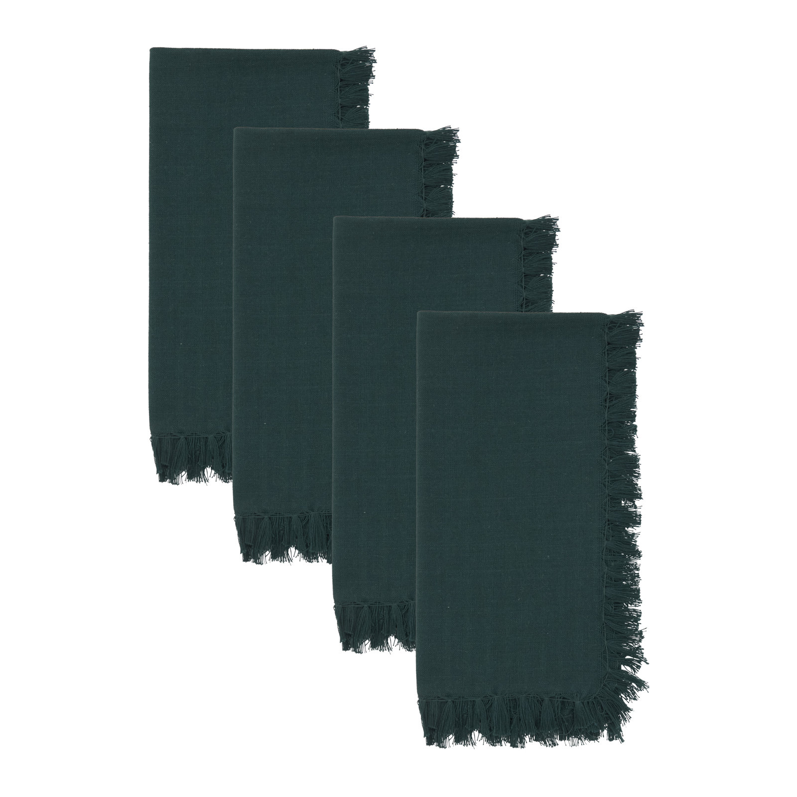 Sabrina Reversible Cotton Napkin, Jasper Green