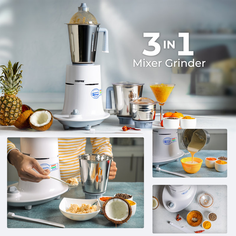 Geepas 3 Speed Blender Food Processor Combo