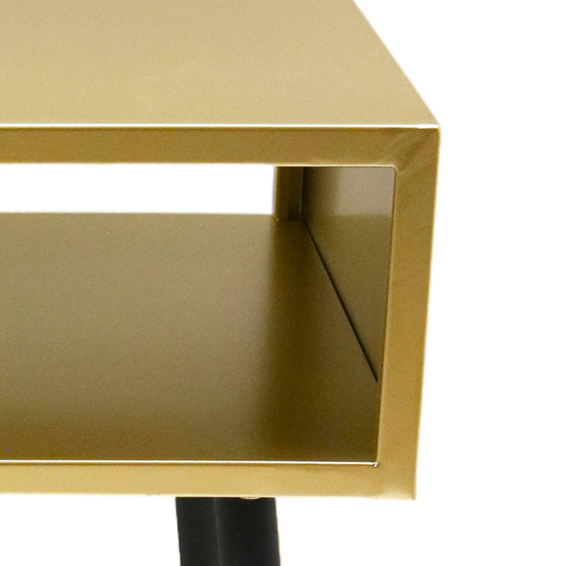 Set of 2 Galaxy Metal Bedside Tables, Gold