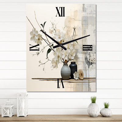 Jackielyn - Asian Art Wall Clock Oversized