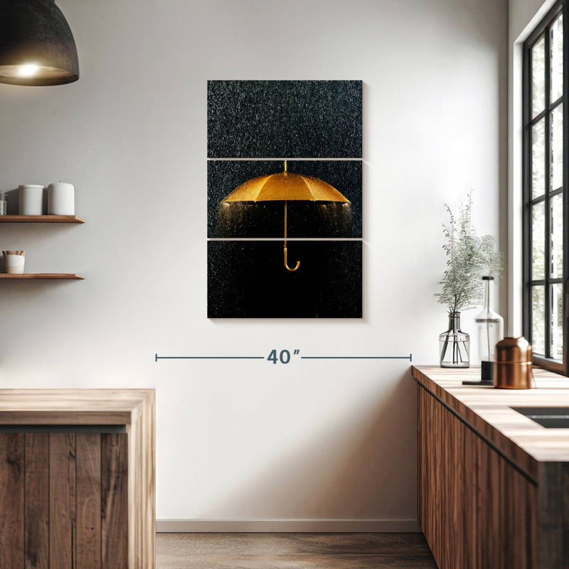 Parasol doré Kerner, H 38 po x l 24 po